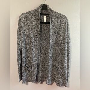 GapBody wool open knitted cardigan sweater in black and gray. Size X-Small